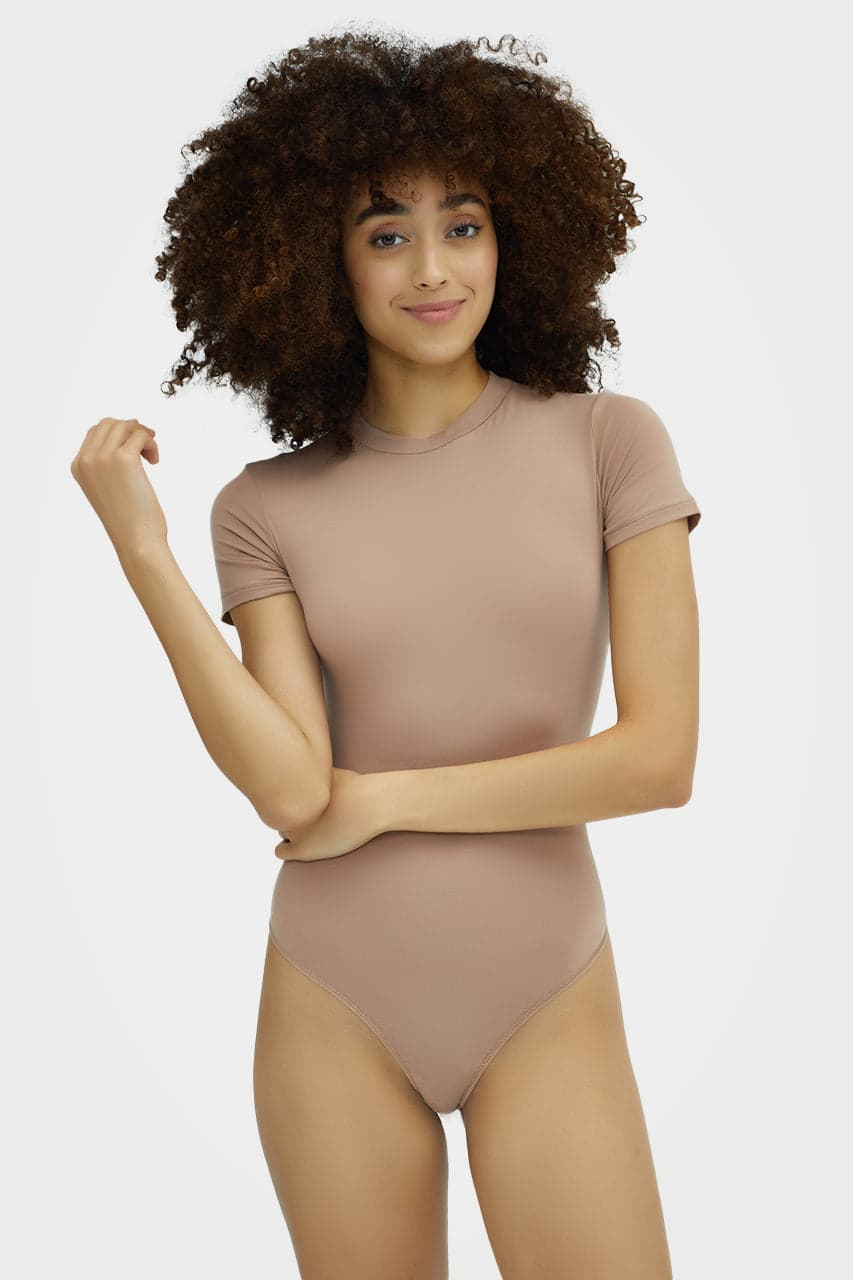 Organic Bamboo Women's Short Sleeve Crewneck Bodysuit