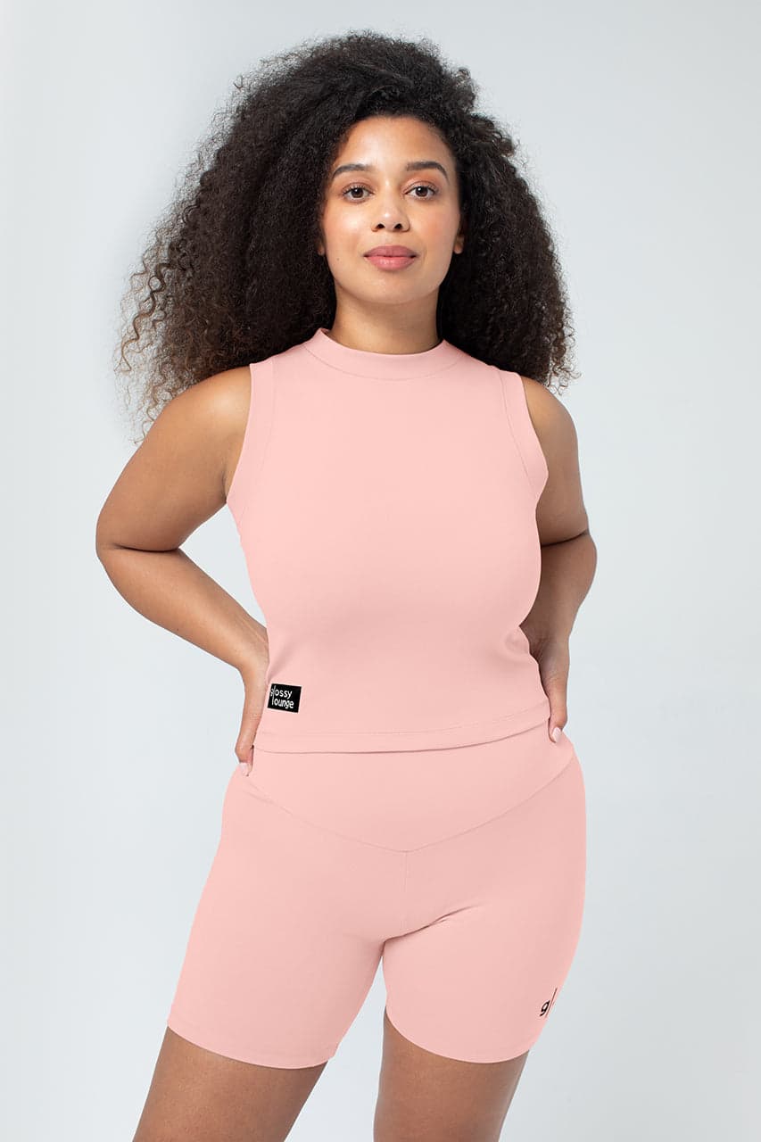 Women's Sustainable Sleeveless Crop High Neck Top