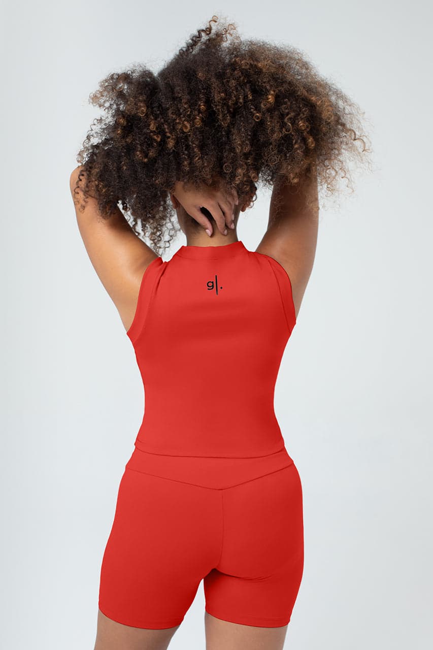 Women's Sustainable Sleeveless Crop High Neck Top