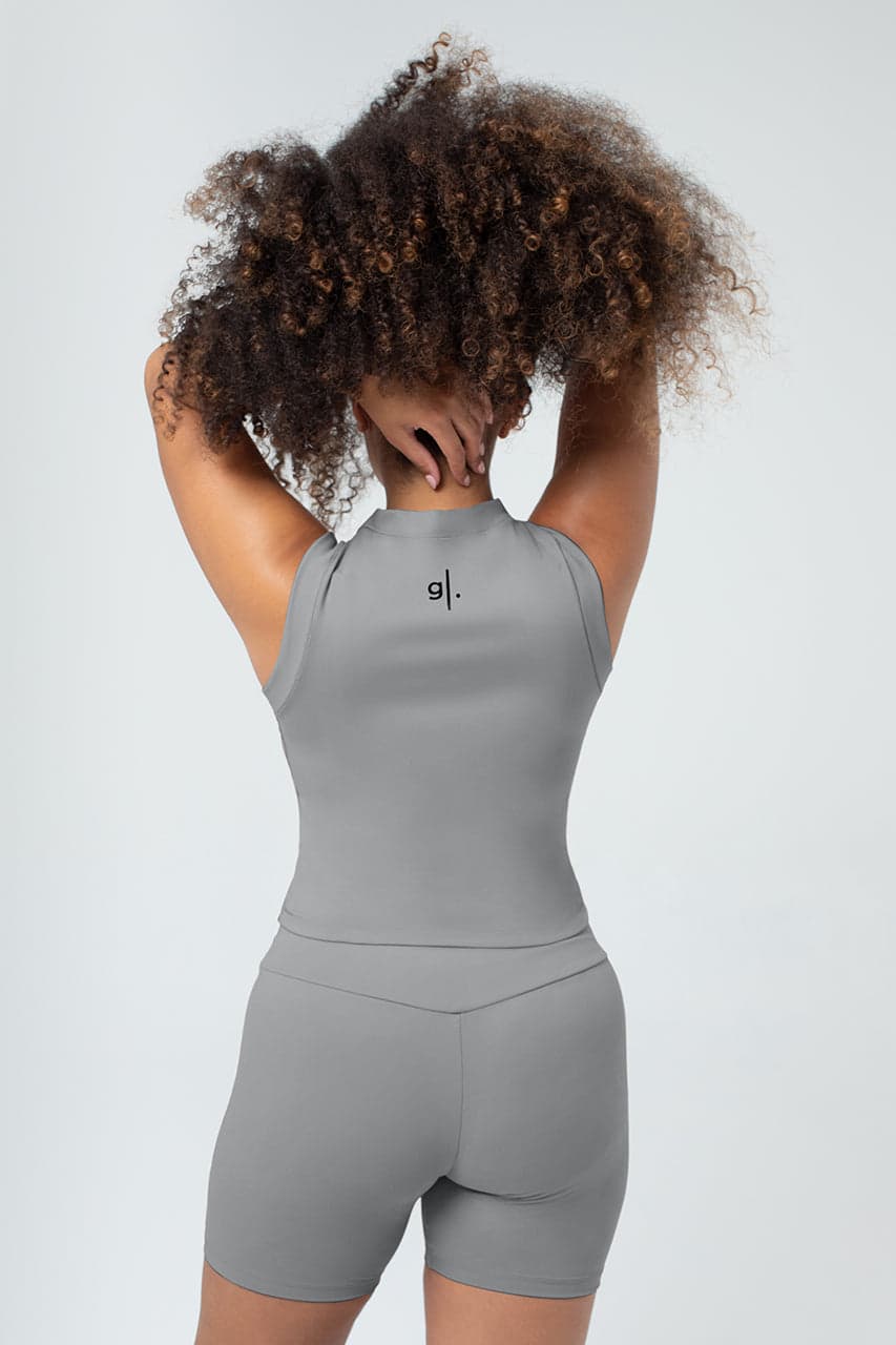 Women's Sustainable Sleeveless Crop High Neck Top