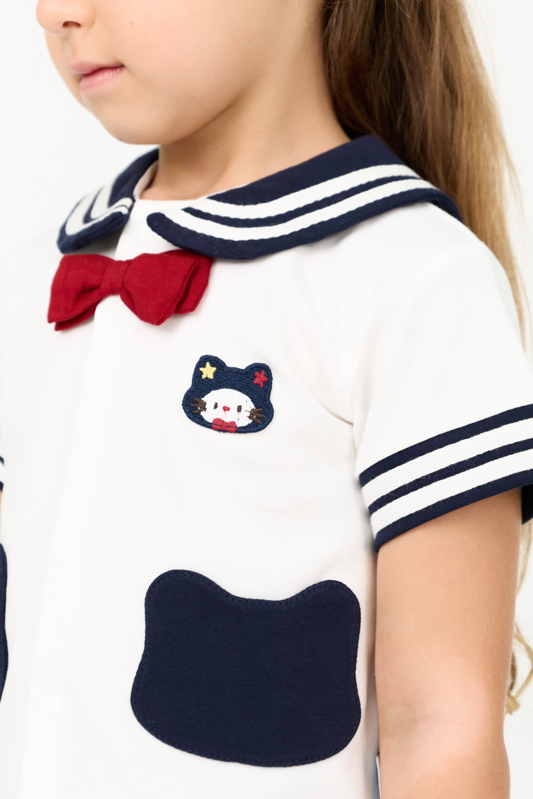 KIDS COTTON PLEATED SKIRT & TOP SET