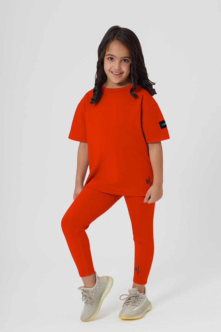 Girls Full Length Sustainable High Waist Leggings