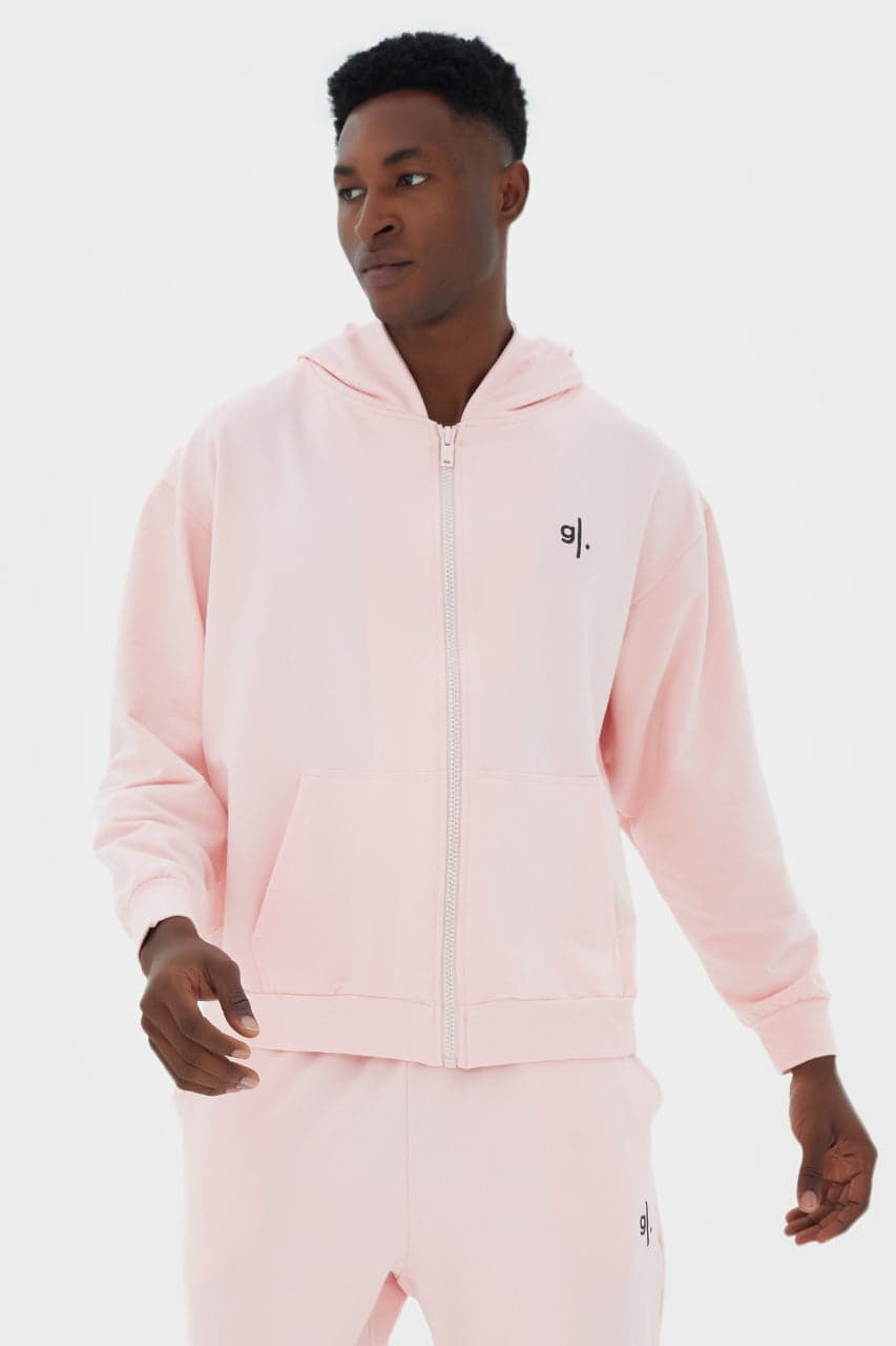 Organic Bamboo Men Oversized Zip Up Hoodie