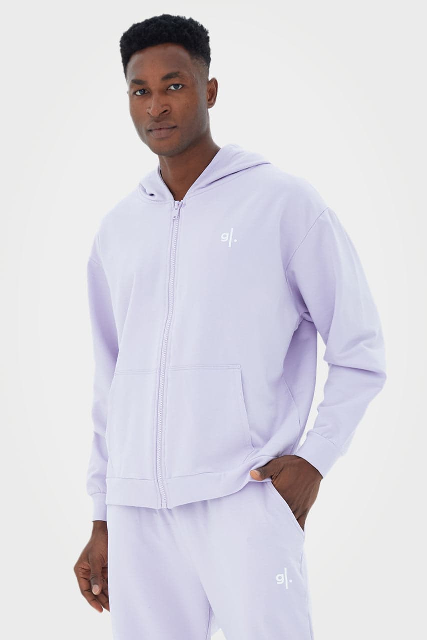 Organic Bamboo Men Oversized Zip Up Hoodie