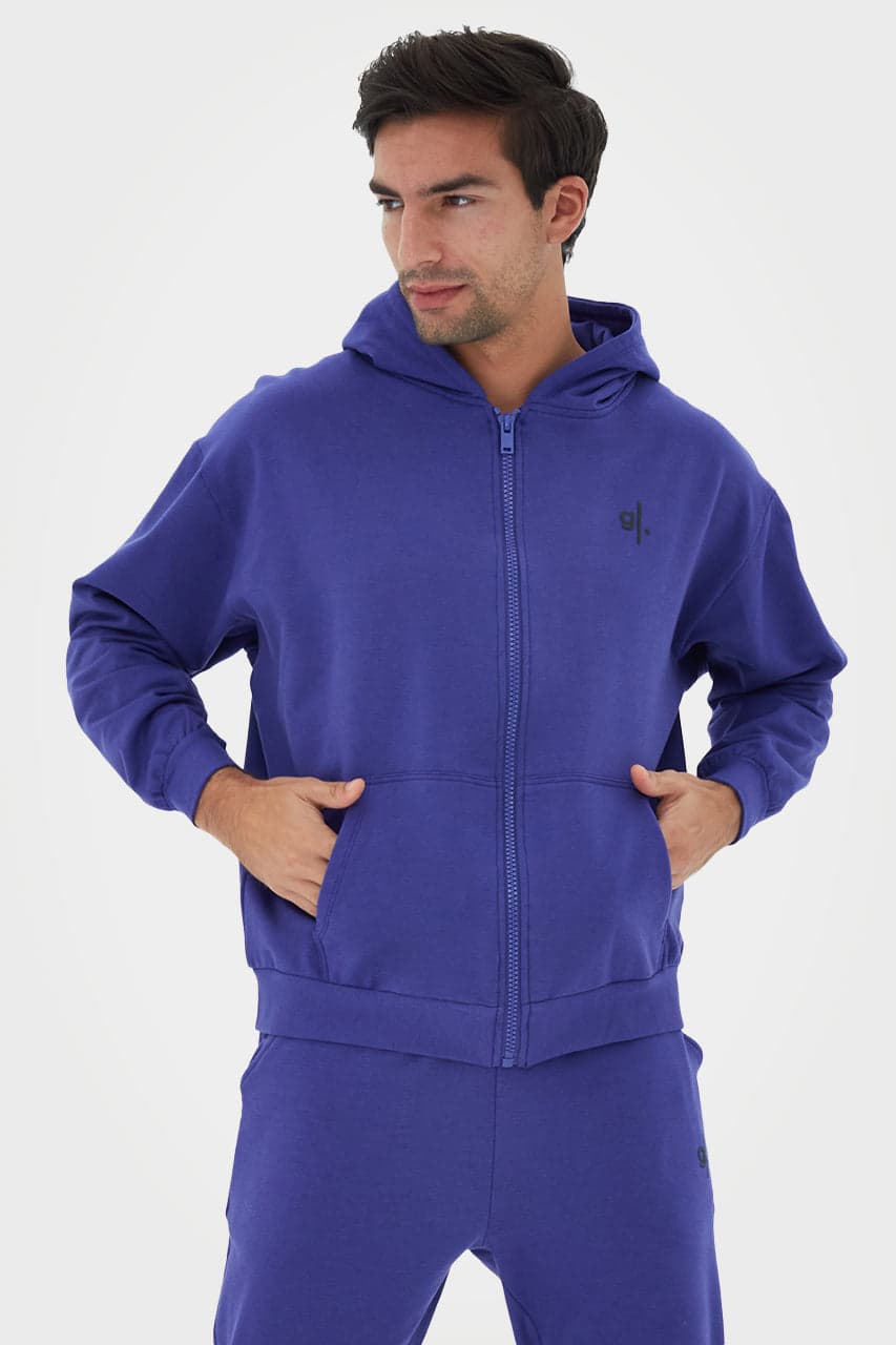 Organic Bamboo Men Oversized Zip Up Hoodie