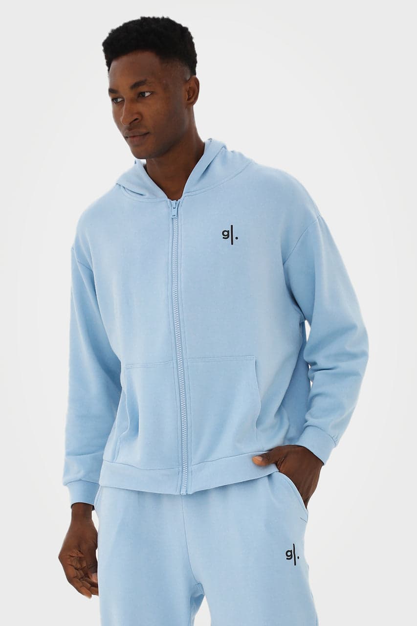 Organic Bamboo Men Oversized Zip Up Hoodie