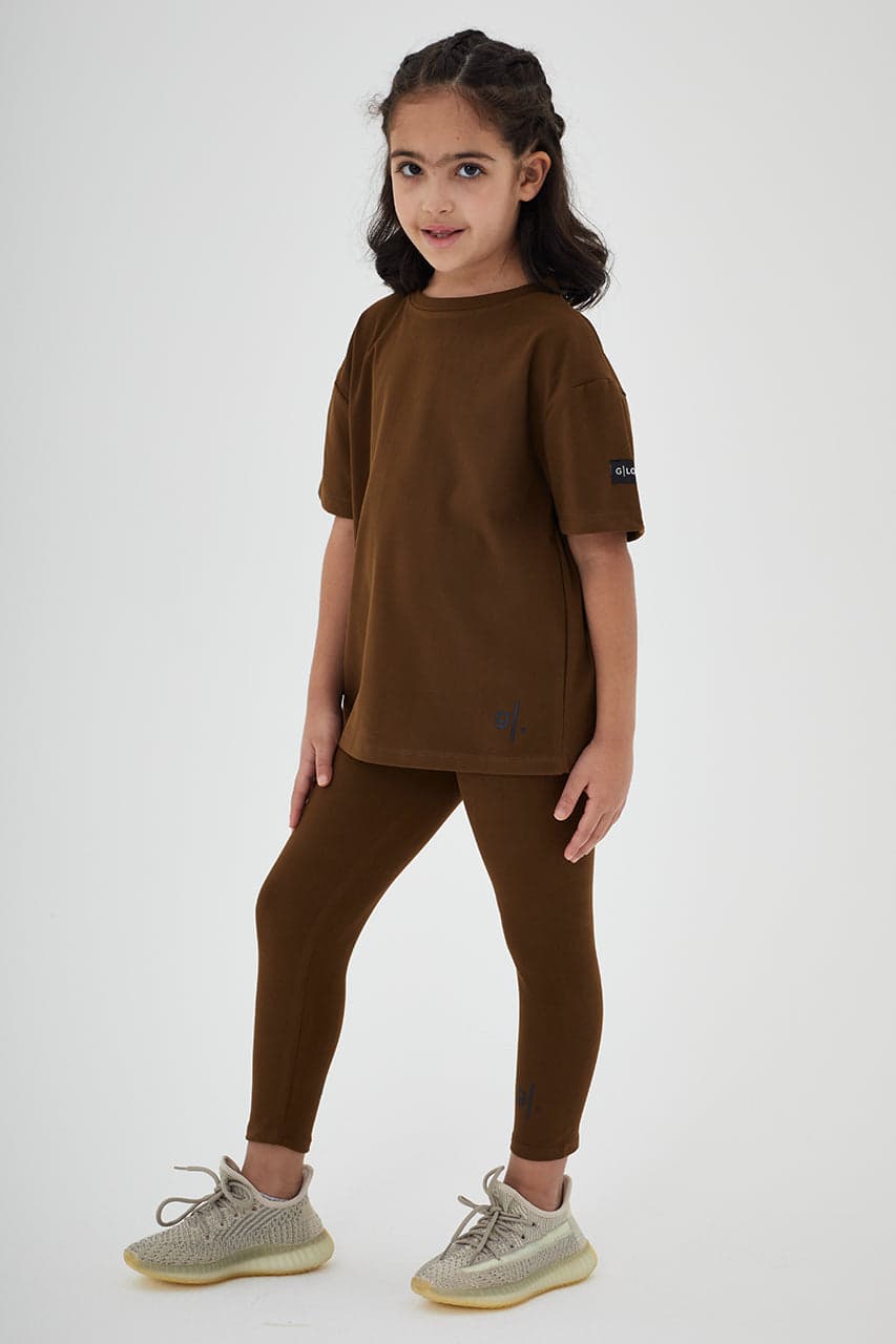 Girls Full Length Sustainable High Waist Leggings