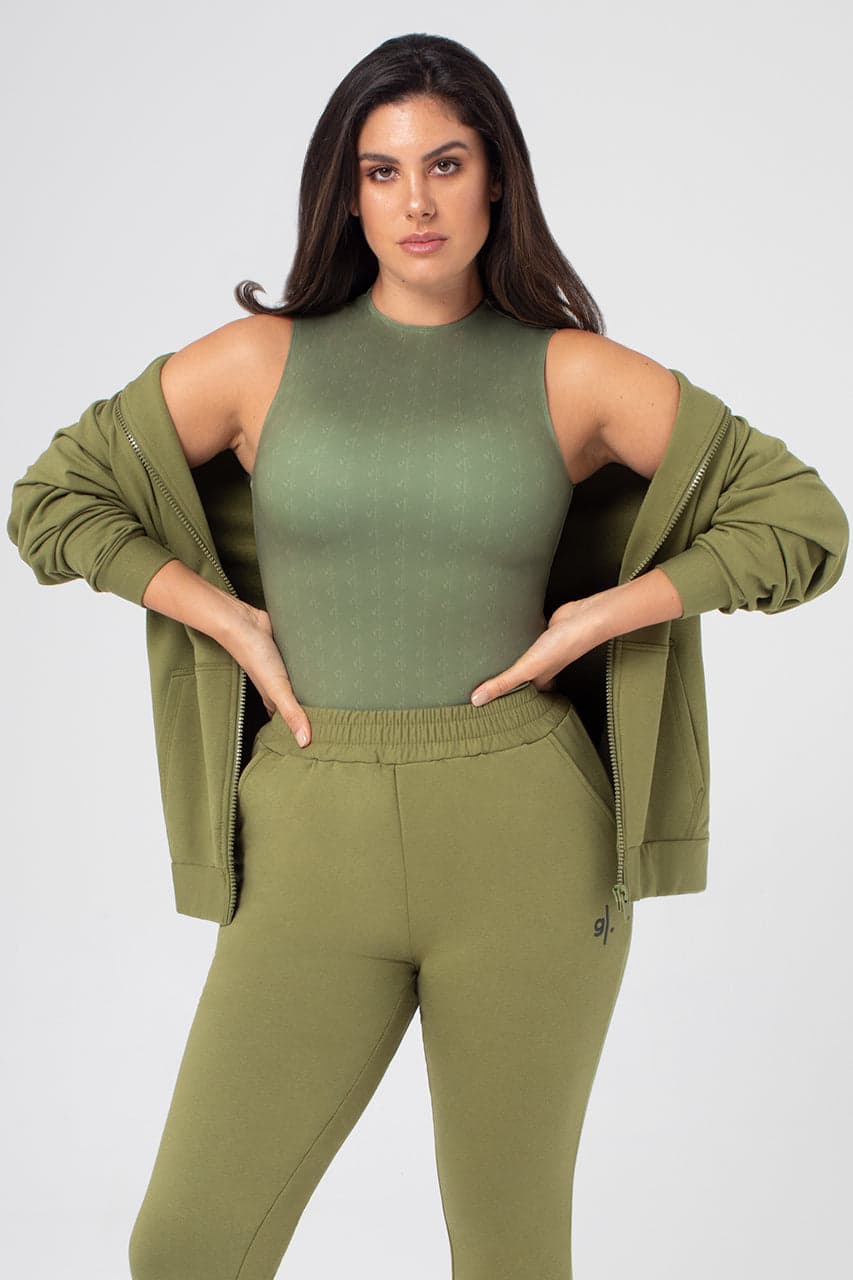 Women's Sustainable Sleeveless Mid-Thigh Print Bodysuit
