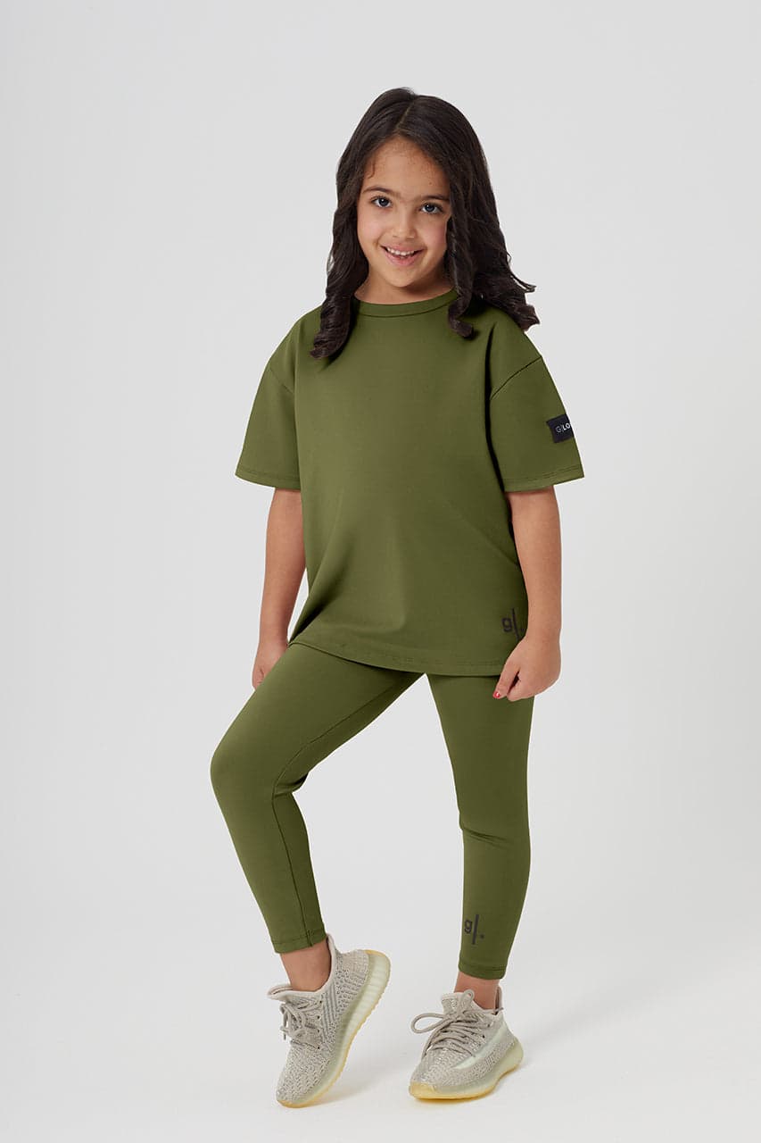 Girls Full Length Sustainable High Waist Leggings